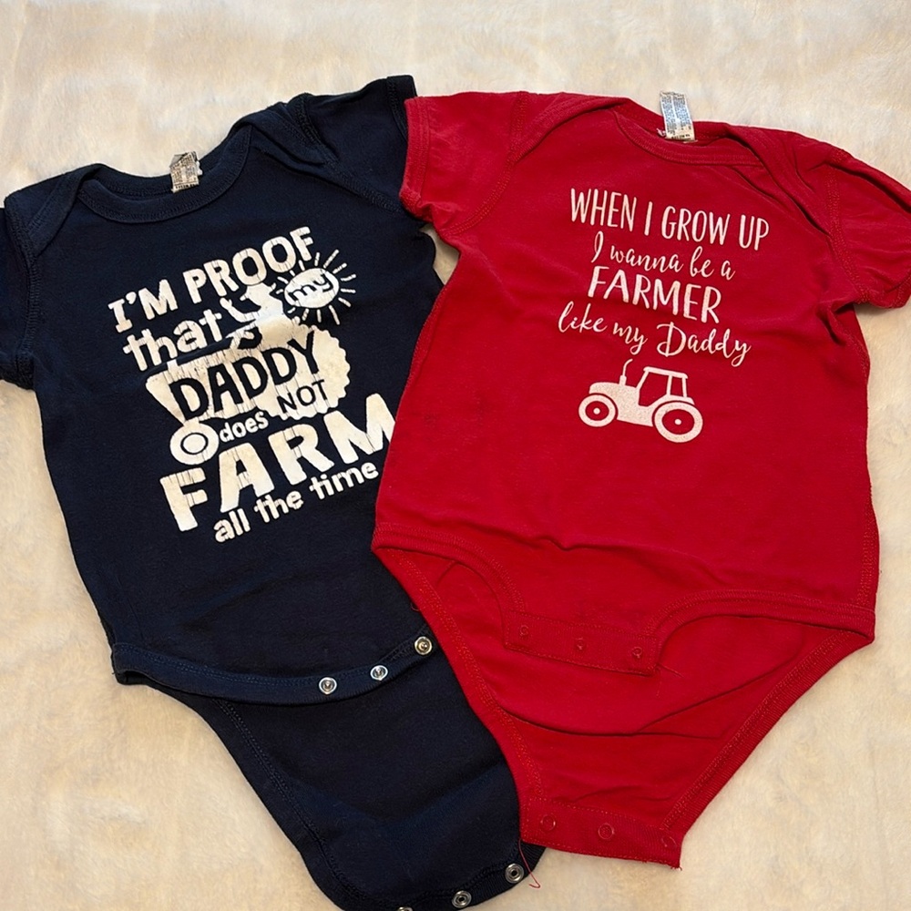 12 month farmer onesie